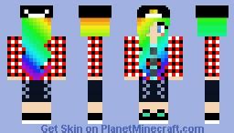 Rainbow Girl Minecraft Skin