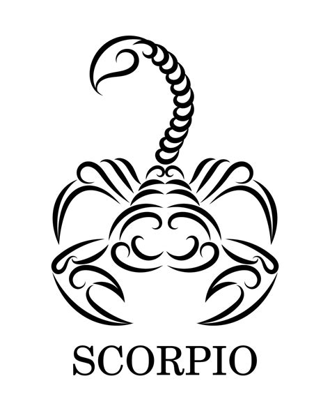 Scorpio zodiac line art vector eps 10 2174307 Vector Art at Vecteezy