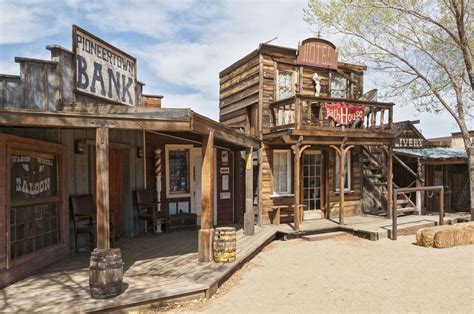 This town in the california desert is actually an old western movie set ...