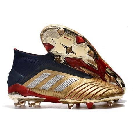 adidas Men's Predator 18+ FG Soccer Cleats - Gold Red