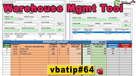 Warehouse Management Excel Sheet ~ MS Excel Templates