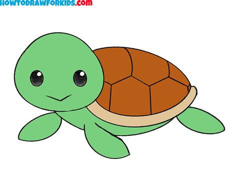 How to Draw a Turtle - Easy Drawing Tutorial For Kids