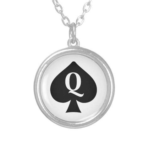 Queen of Spades Silver Plated Necklace | Zazzle.com in 2021 | Silver ...