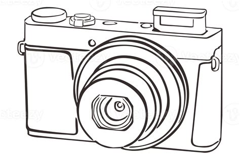 Technology - Classic Camera Line Art 22034297 PNG