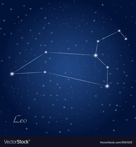 Leo constellation zodiac Royalty Free Vector Image