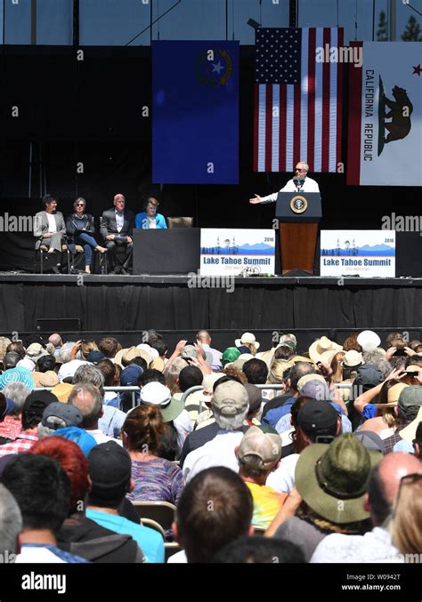 Senator Harry Reid (D-NV) speaks at the 20th annual Lake Tahoe Summit ...