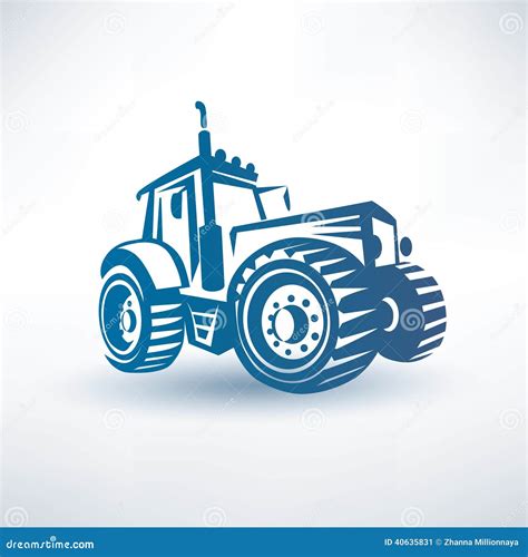 Modern tractor symbol stock vector. Illustration of tractor - 40635831