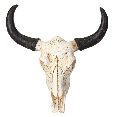 Resin Longhorn Cow Skull Head Wall Hanging Decor 3D Animal Wildlife ...