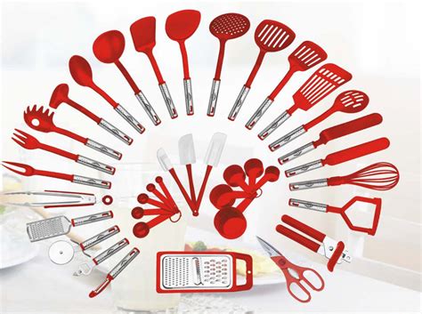 Red 38-piece Kitchen Utensils Set