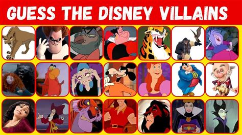 Guess The Disney Villains...? Disney Quiz - YouTube