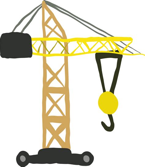 Free Yellow building crane 15079462 PNG with Transparent Background