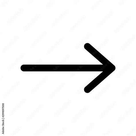 Right Arrow vector icon. Black Arrow symbol. Stock Vector | Adobe Stock