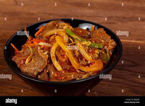 Beef with curry and vegetables Stock Photo - Alamy