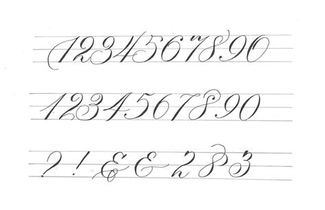 Calligraphy numbers | Cursive numbers, Fancy numbers fonts, Calligraphy ...