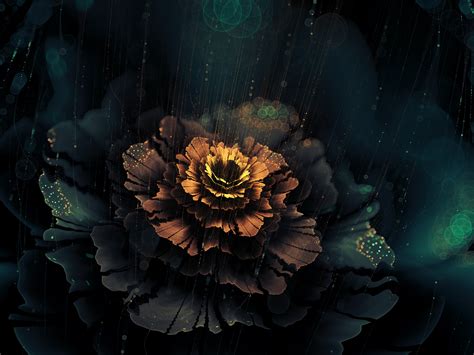 flowers, Digital Art, Fractal Flowers, Fractal, Artwork, Dark, Abstract ...