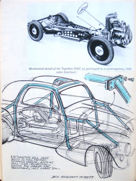 Ashcraft's Sketchbook: Fiat Topolino Mechanical Details