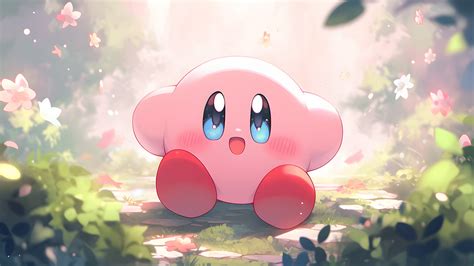 Cute Kirby Flowers Desktop Wallpaper - Cool Kirby Wallpapers 4K