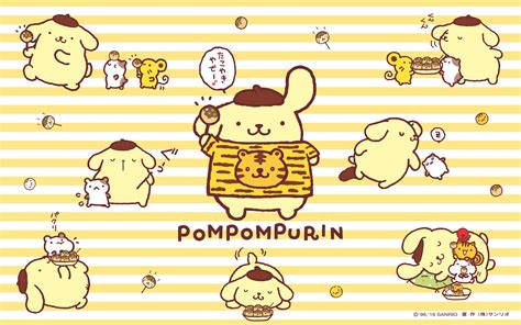 Download Sanrio Pom Pom Purin And Macaron Wallpaper - Pompompurin ...