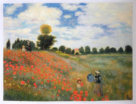 Field of Poppies, Argenteuil - Claude Monet Paintings | Claude monet ...