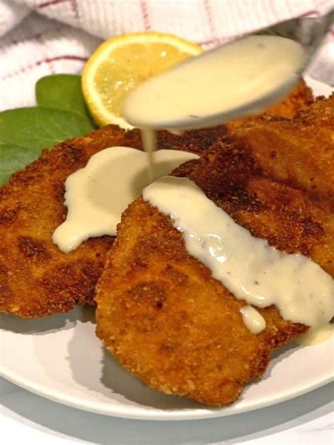 Chicken Schnitzel with Mustard Cream Sauce - Pudge Factor