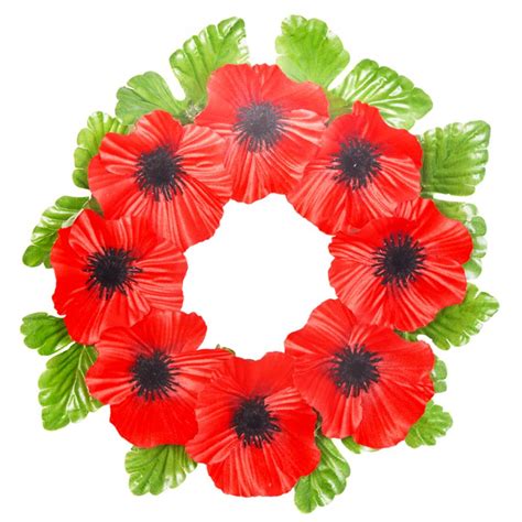 Artificial Poppy Wreath Red