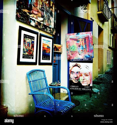 art gallery in Collioure, France Stock Photo - Alamy