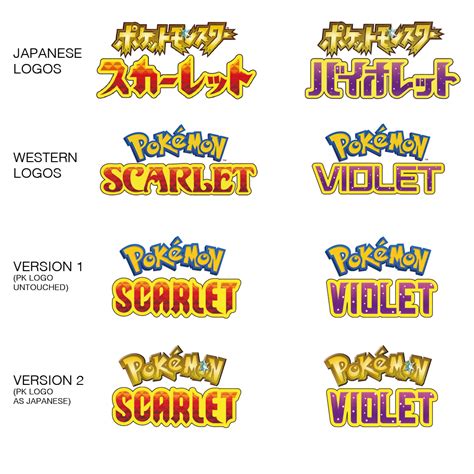 SCARLET/VIOLET logos redesign : r/pokemon