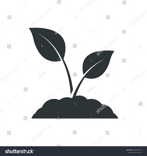 Seedling Icon Plant Symbol Sprout Sign Stock Vector (Royalty Free ...