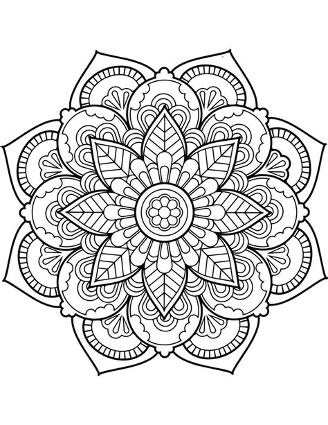 Flower Mandala Coloring Pages - Best Coloring Pages For Kids ...