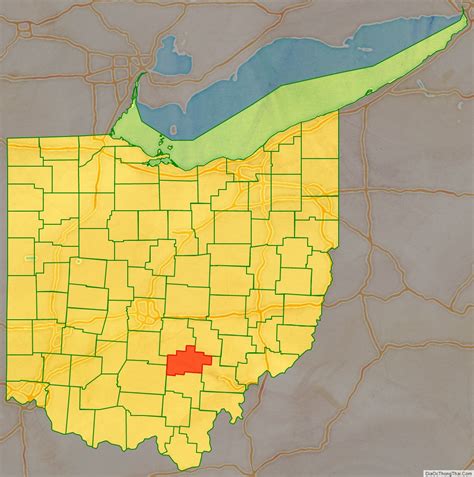 Map of Hocking County, Ohio - Thong Thai Real