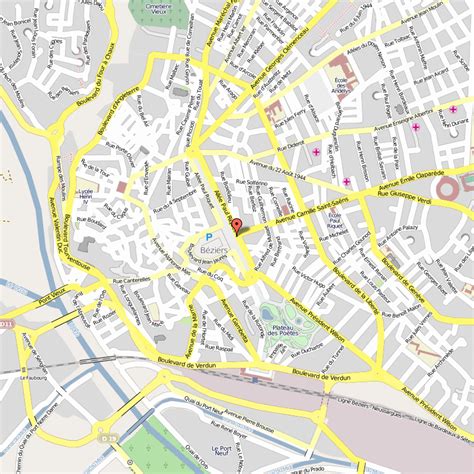 Beziers Map and Beziers Satellite Image