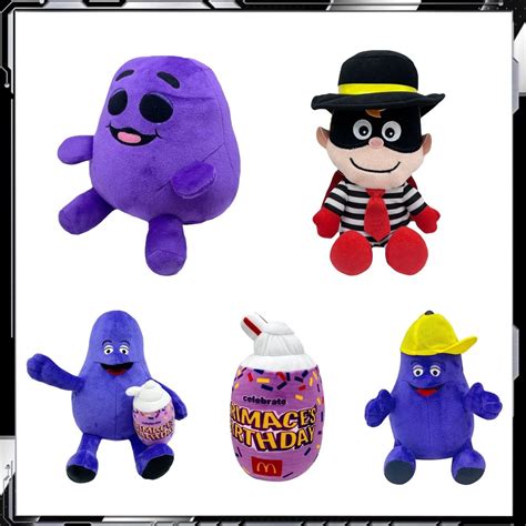 ⚔Grimace Birthday Grimace Plush Toys Grimace Shake Plush Color Doll ...