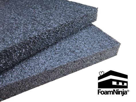 Foam Ninja Polyethylene Foam Sheet 12 X 12 X 1 Inch Thick 2 Pack Black ...