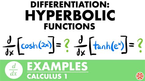 Derivative of Hyperbolic Functions Examples | Calculus - JK Math - YouTube