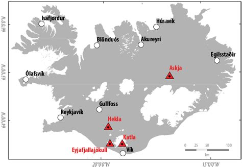 Eyjafjallajokull Volcano Map