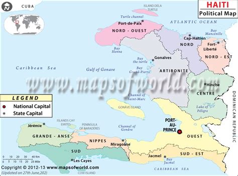 Haiti Mapa Politico | Mapa Politico de Haiti