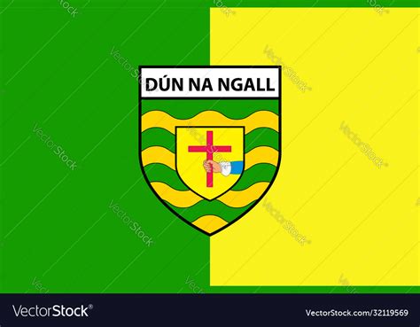 Flag county donegal in ulster ireland Royalty Free Vector