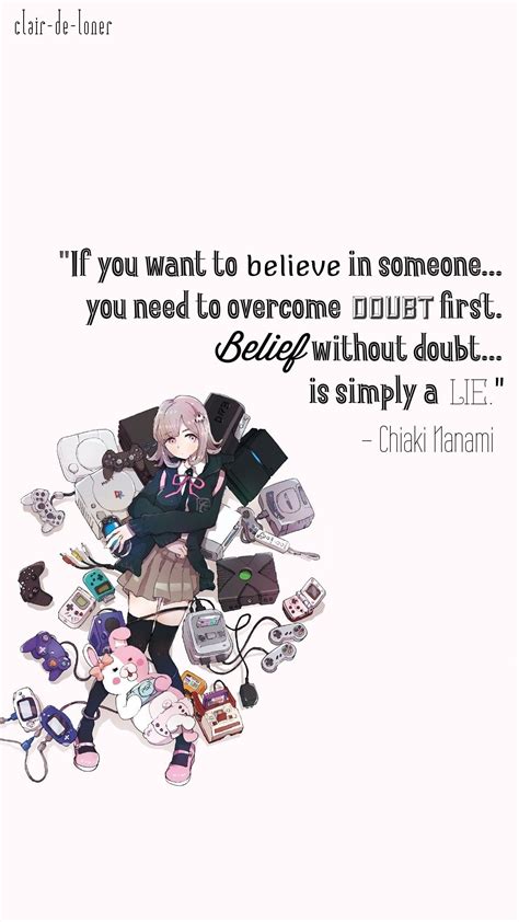 Chiaki Nanami Quote Edit | Danganronpa, Nanami, Fan art