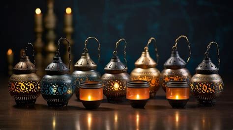 Premium AI Image | ramadan lanterns background HD 8K wallpaper Stock ...