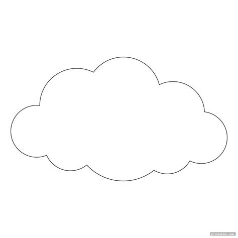 Printable Cloud Shape Template