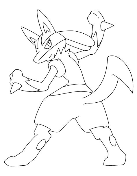 Lucario Coloring Pages - Adolf Zivbersinar