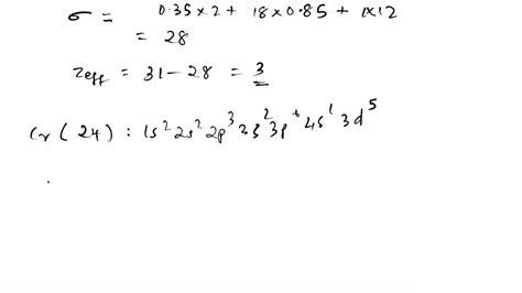 SOLVED: Estimate the shielding constant, S, and the effective nuclear ...