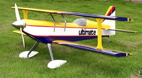 Ultimate 46 42'' Nitro RC BiPlane Airplane ARF Yellow Star - General Hobby