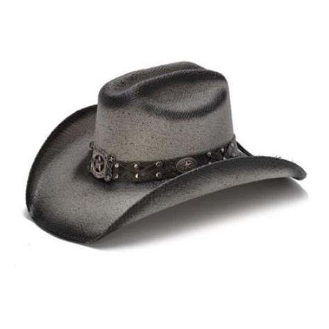 Stampede Men's Straw Cowboy Hat - The Lonestar Black Stain