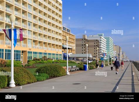 Hotels on the Boardwalk, Virginia Beach, Virginia, USA Stock Photo - Alamy