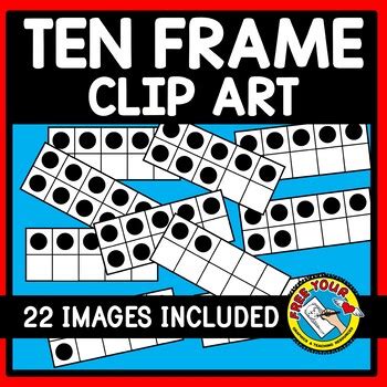 TEN FRAMES CLIPART (NUMBERS 0 TO 10 MATH CLIP ART) by FREE YOUR HEART