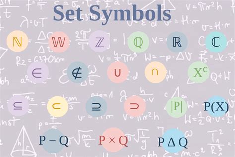 Set Symbols: List of Set Theory Symbols with Examples