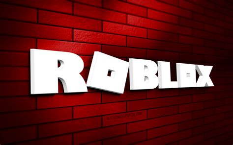 Download Wallpapers Roblox Red Logo 4k Red Brickwall Roblox Logo ...