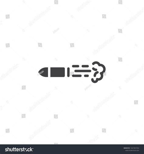 Flying bullet vector icon. filled flat sign for mobile concept and web ...