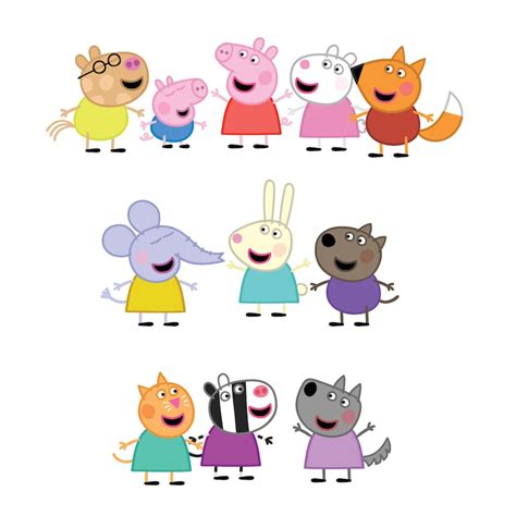 Peppa Pig's Friends Wall Sticker Peppa Pig Wall Decal - Etsy